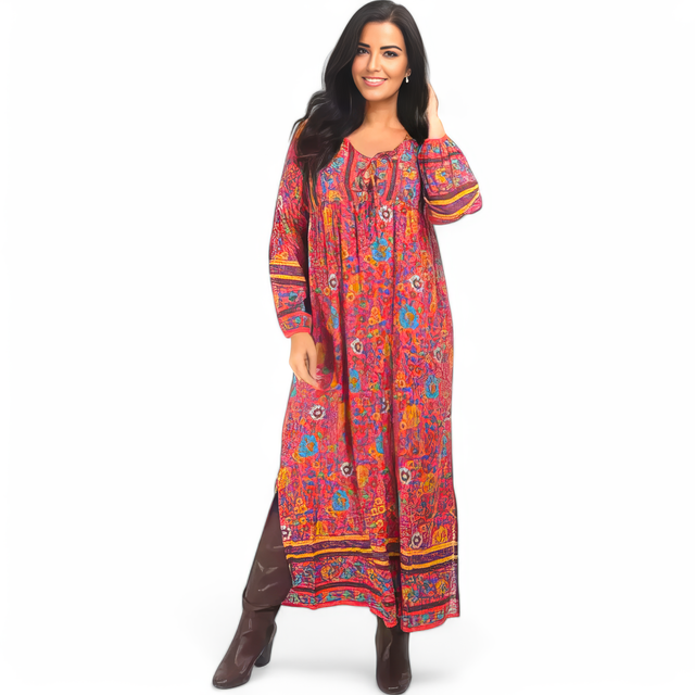 blue dress for baby girl LUNAR Maxi Dress - Red | Boho Gypsy Dress Australia